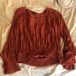 Coral loose shirt